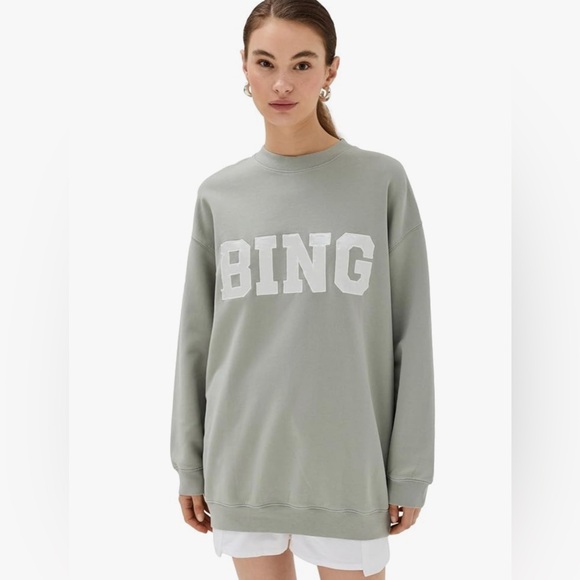 Anine Bing Tops - ANINE BING Tyler Satin Bing Sweatshirt